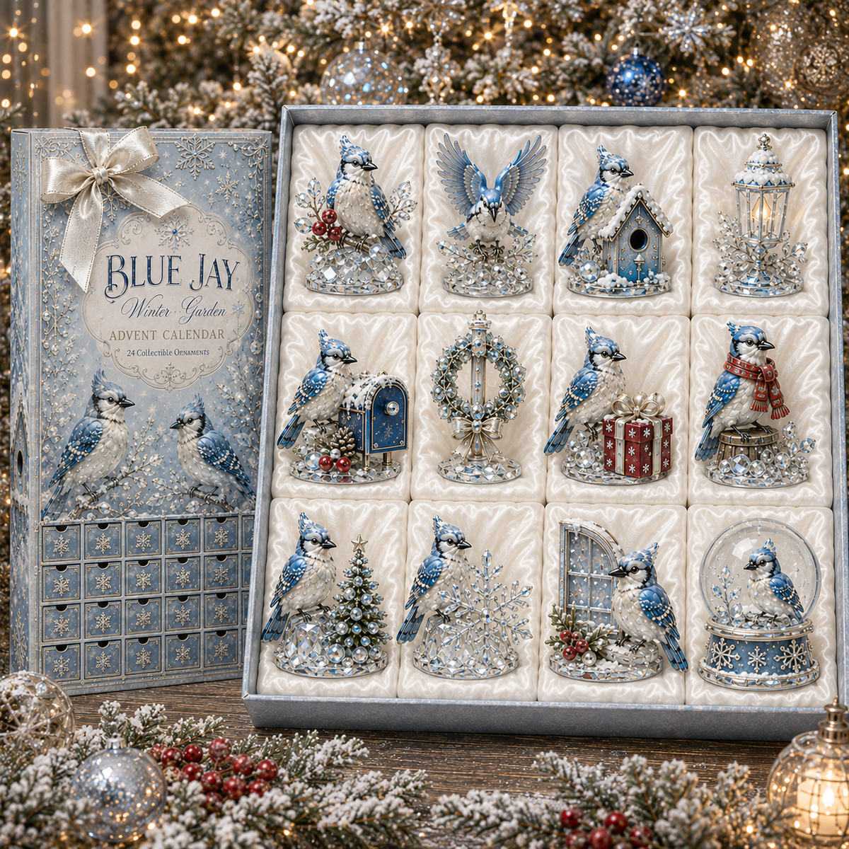 24-Day Blue Jay Advent Calendar | Collectible Figurine Christmas Countdown