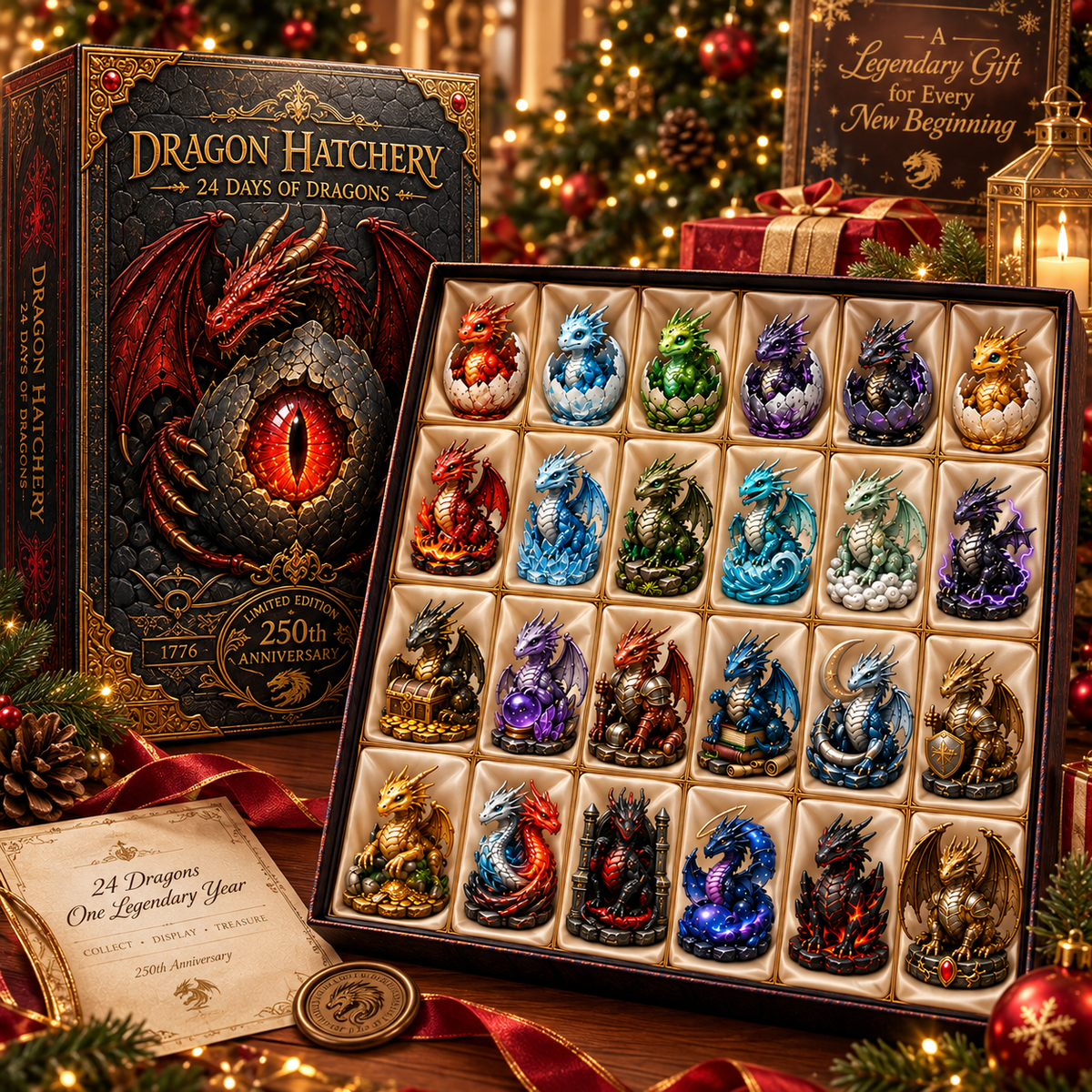 24-Day Dragon Advent Calendar | Christmas Countdown Blind Box Gift