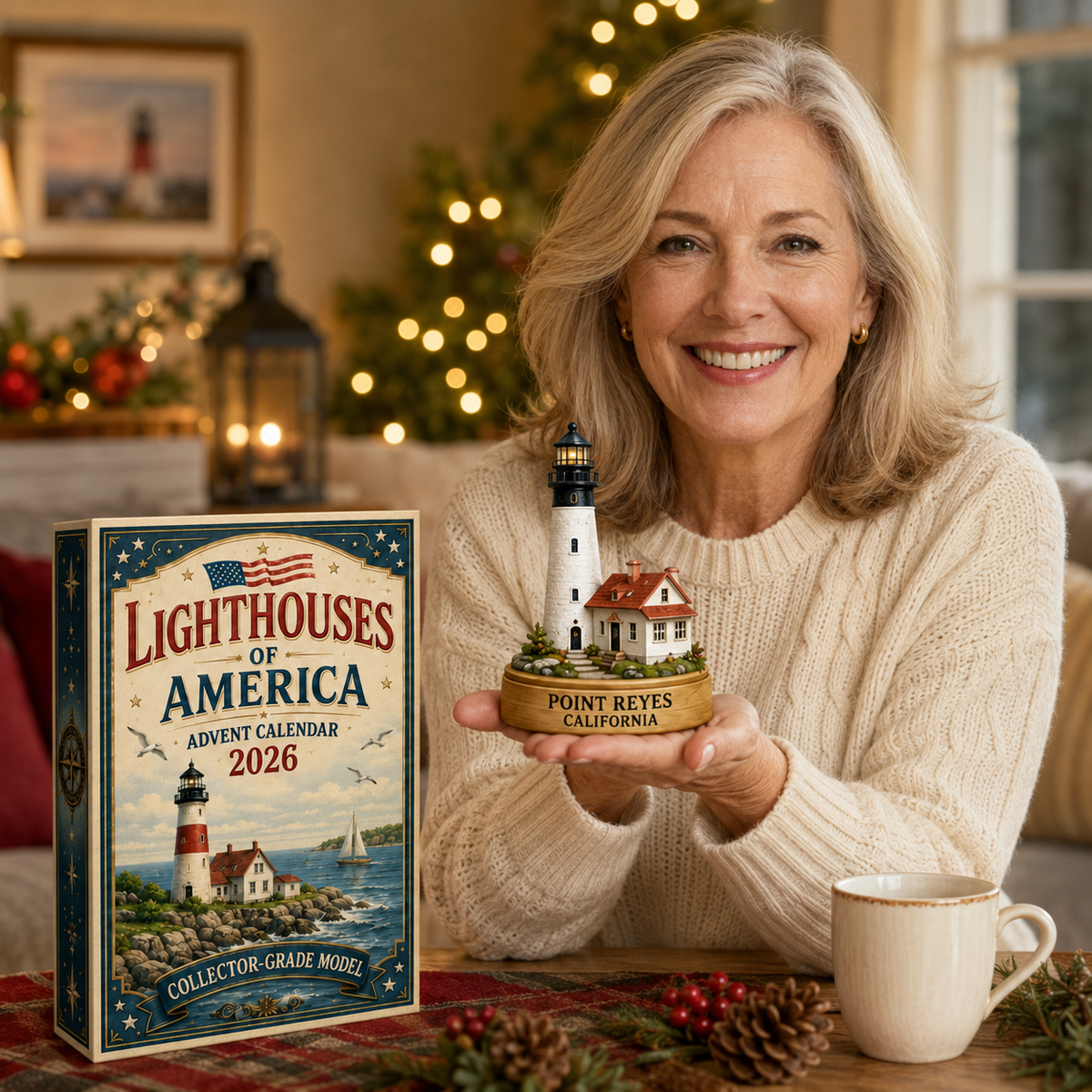 Lighthouses of America Advent Calendar 2026 – 24-Day Coastal Heritage Countdown, Collector-Grade Lighthouse Miniatures