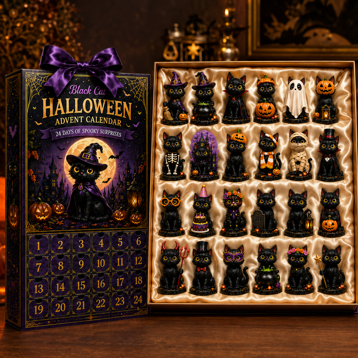 24-Day Christmas Advent Calendar – Halloween Black Cat Ornament | pinkdiy