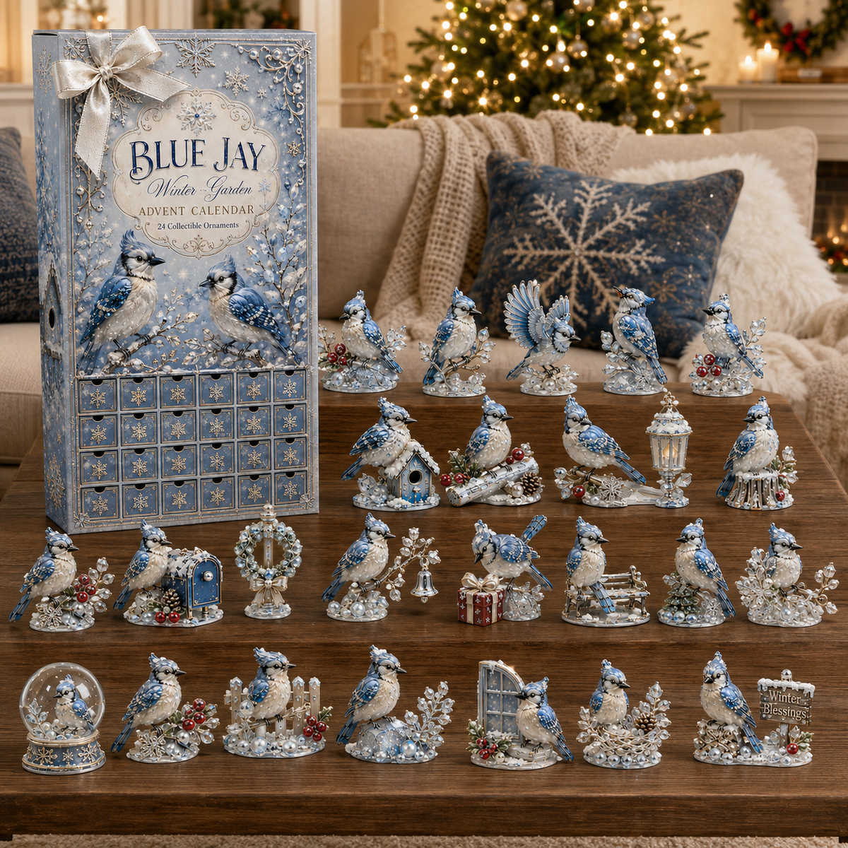 24-Day Blue Jay Advent Calendar | Collectible Figurine Christmas Countdown