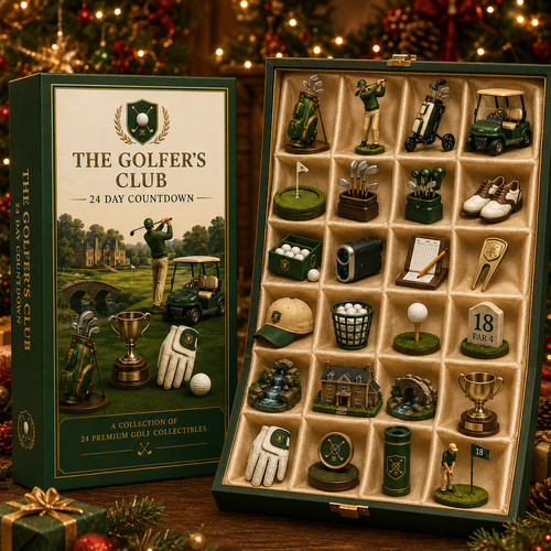 Golf 24-Day Advent Calendar – Collectible Miniature Christmas Countdown Gift for Golf Lovers