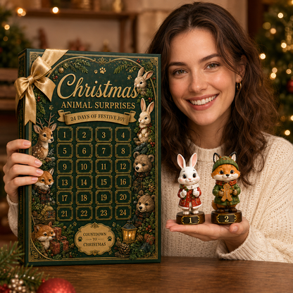 ✨24-Day Christmas Countdown Advent Calendar –Animal Surprise Ornament
