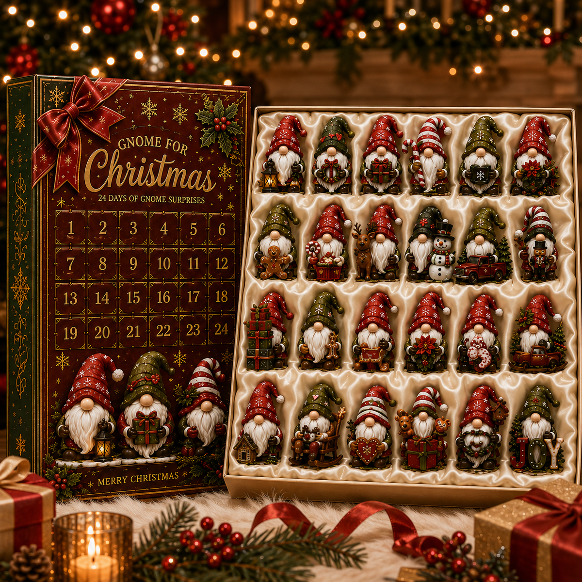 ✨24-Day Christmas Countdown Advent Calendar –Christmas gnome Ornament
