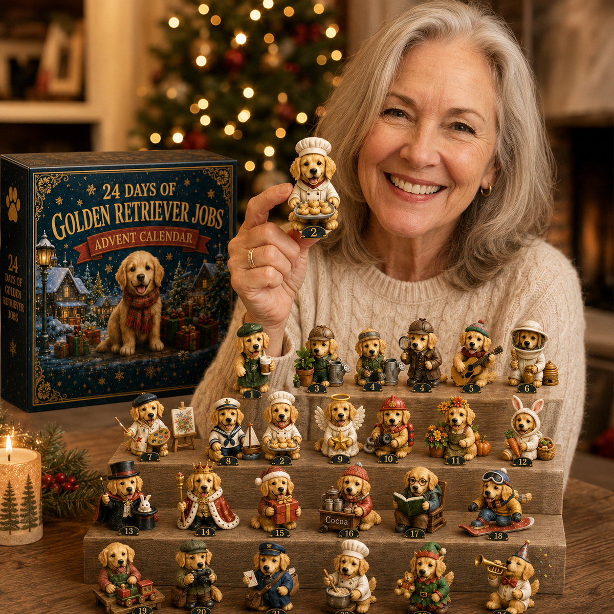 Golden Retriever Jobs Advent Calendar 2026 – 24 Days of Adorable Career-Themed Golden Retriever Miniatures & Christmas Surprises