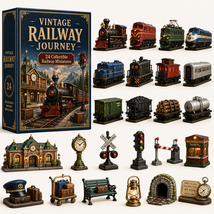 Vintage Railway Journey 24-Day Advent Calendar – Collectible Christmas Countdown Gift