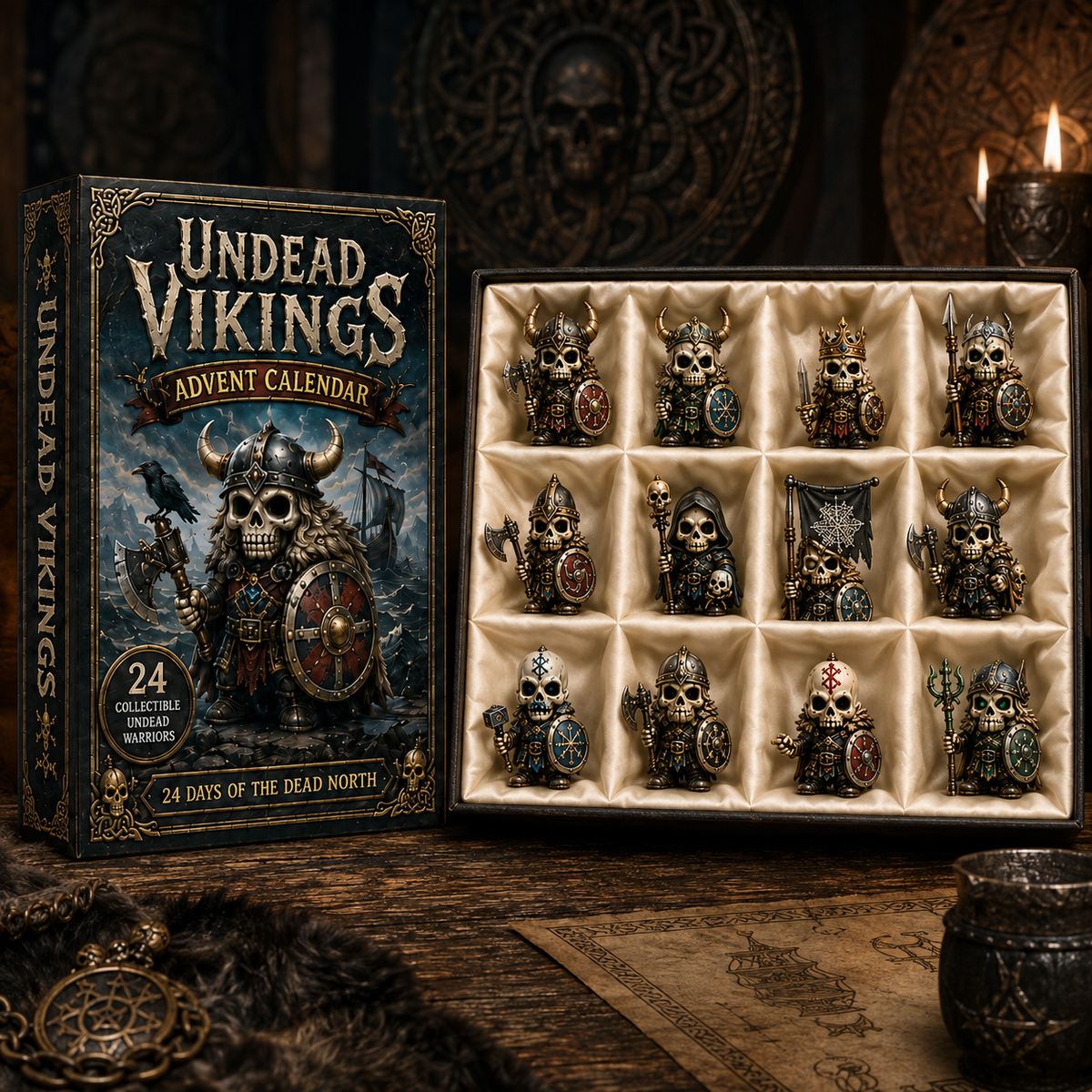 ⚔️Undead Vikings Advent Calendar 2026 – 24-Day Countdown with Collectible  Undead Warrior Miniatures
