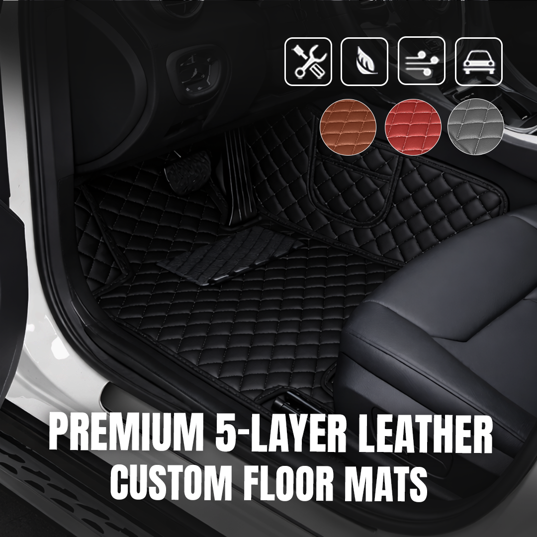 Elvie 2026 Premium 5-Layer Leather Custom Floor Mats for Cars