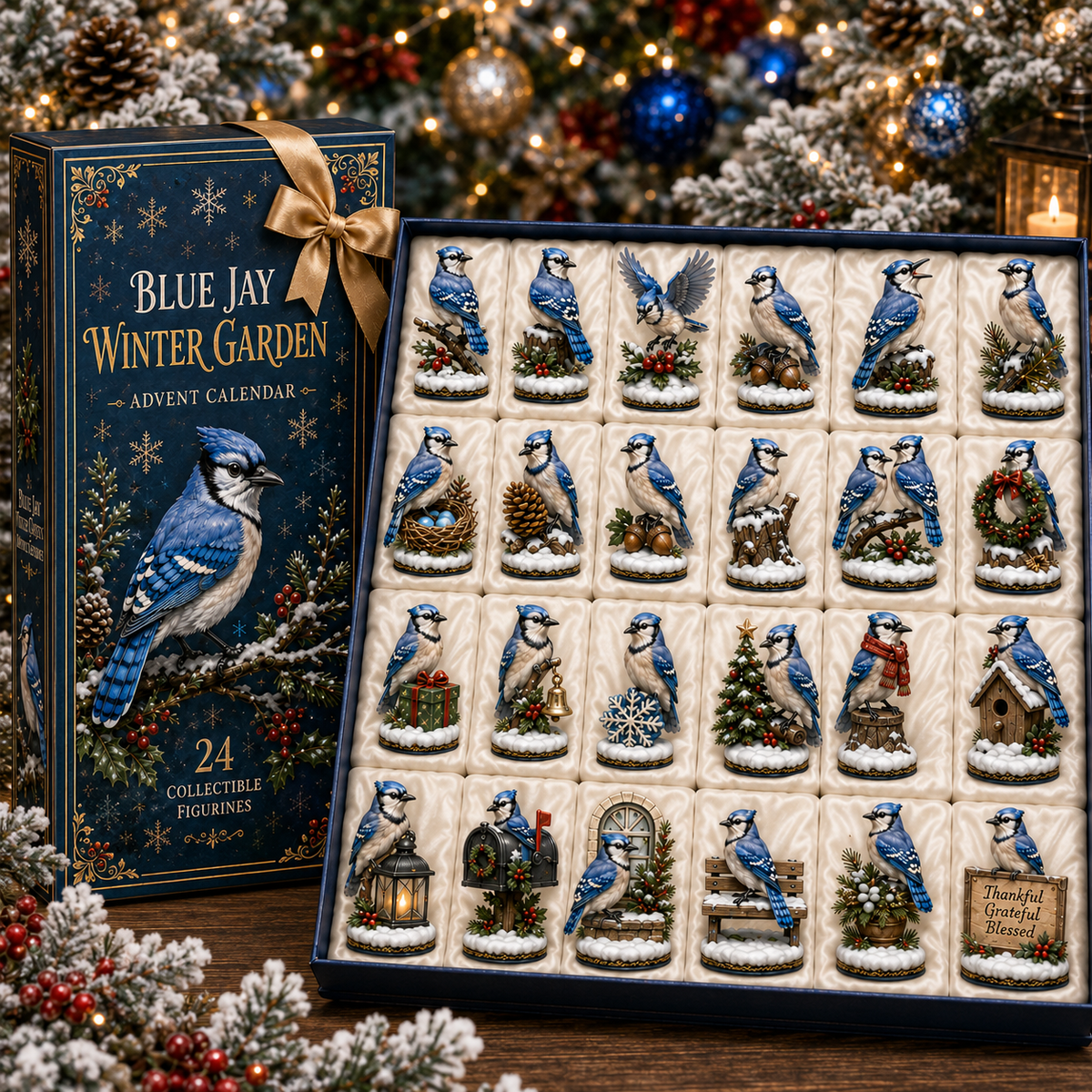24-Day Blue Jay Advent Calendar | Collectible Figurine Christmas Countdown