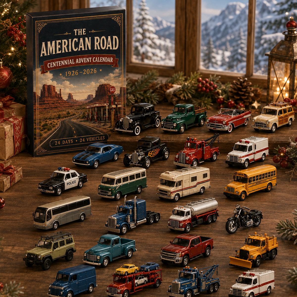Road to America 1926–2026 Centennial 24-Day Countdown Calendar – 100th Anniversary Collectible