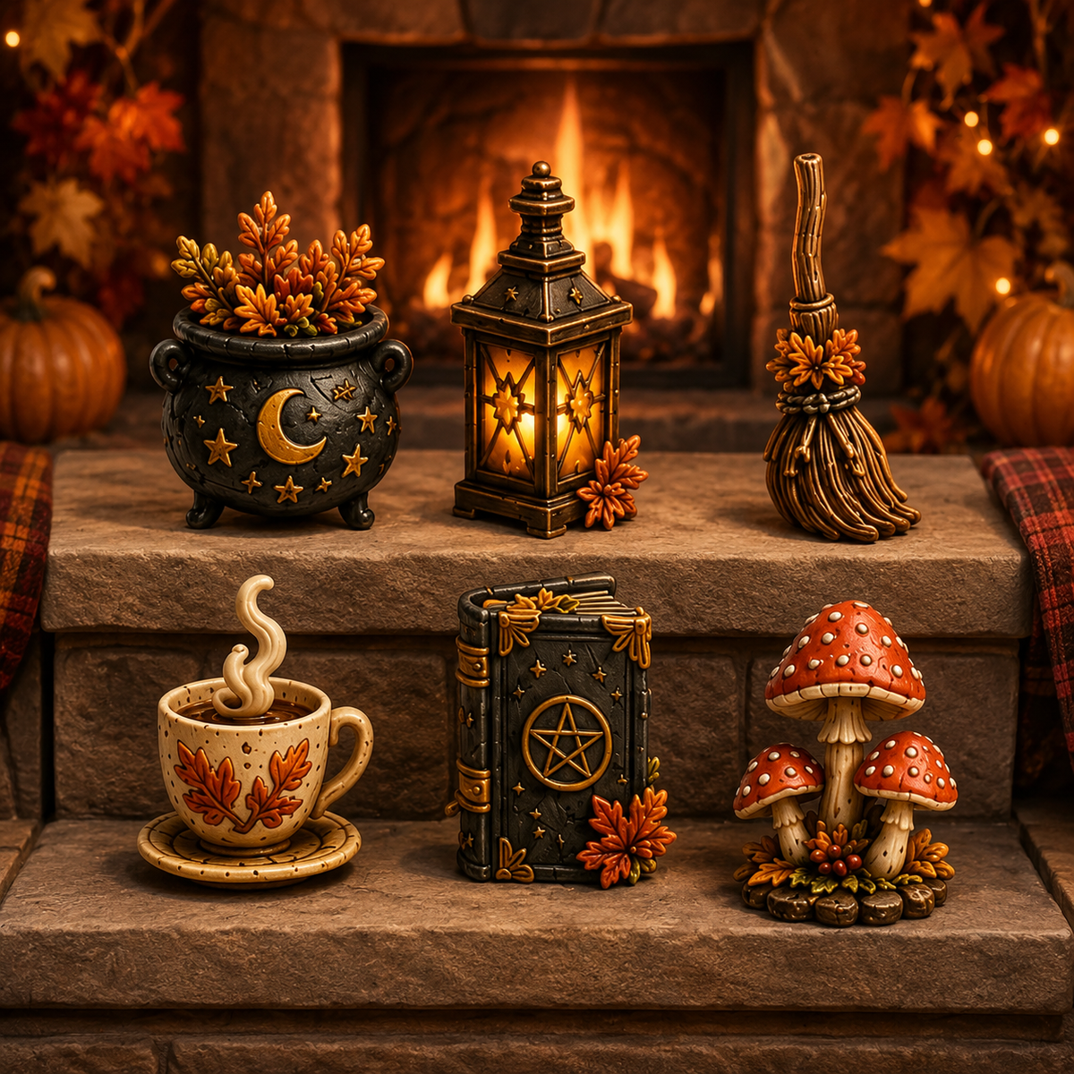 Autumn Witch Cottage Advent Calendar 2026 – 24 Cozy Witchy Miniatures, Black Cat Collectibles & Magical Fall Cottage Surprises,