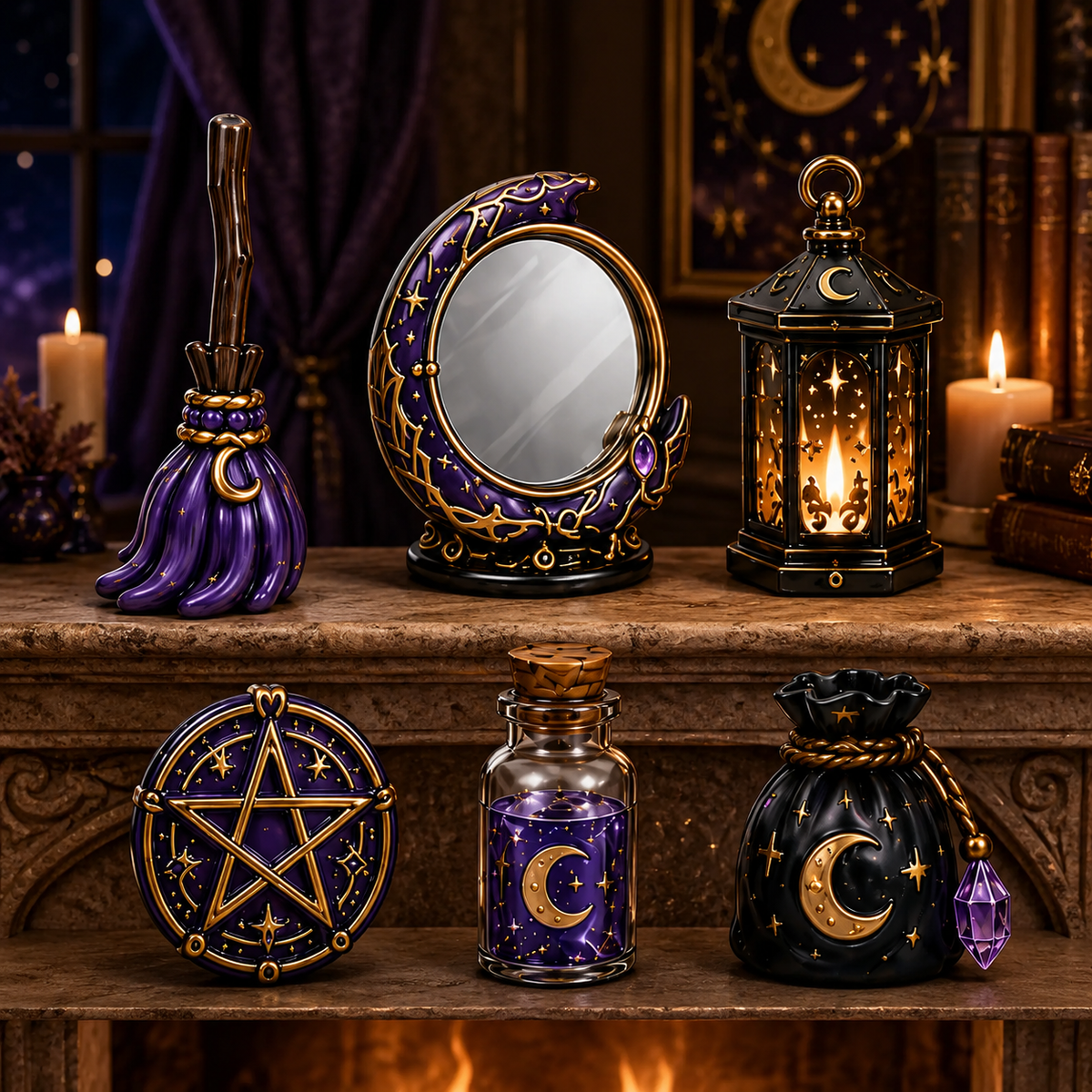 Crystal Witch Advent Calendar 2026 – 24 Days of Magical Crystal Miniatures, Mystical Witchy Collectibles & Enchanting Gifts for Fantasy Lovers