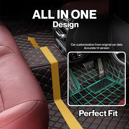 Elvie 2026 Premium 5-Layer Leather Custom Floor Mats for Cars
