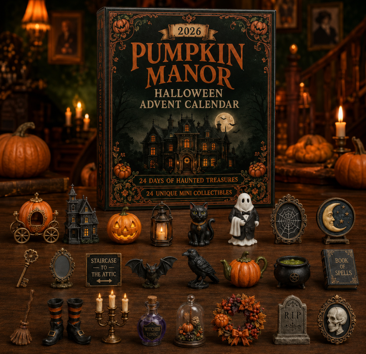 2026 Pumpkin Manor Halloween Advent Calendar – 24 Days of Haunted Treasures