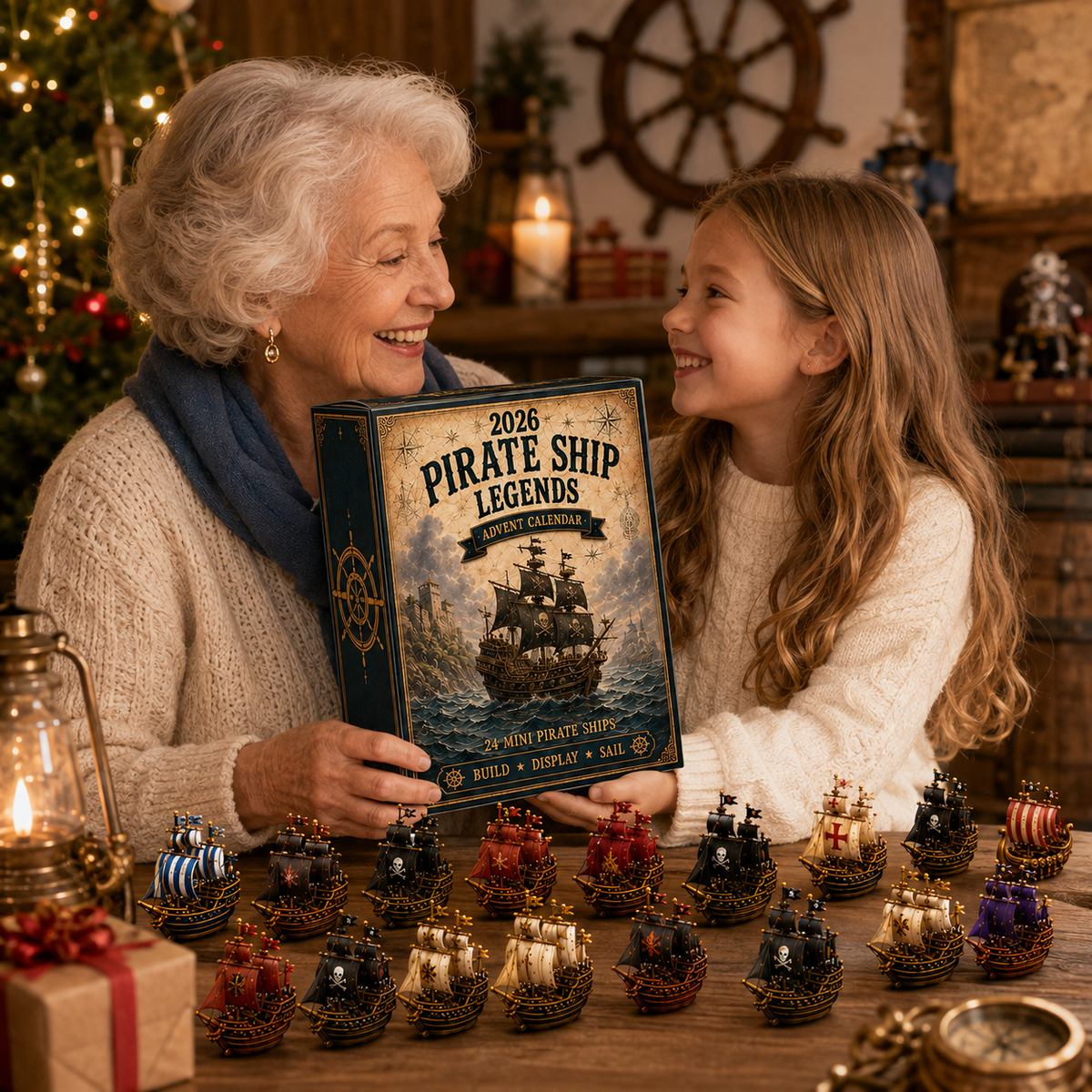 ⚓Pirate Ship Legends Advent Calendar 2026 – 24 Days of High Seas Adventure, Collector-Grade Miniature Ships