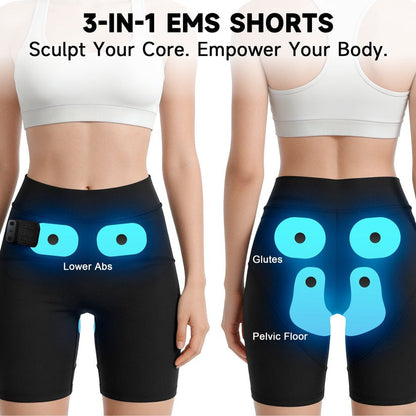Monizes™ 3-Zonen EMS Toning Shorts: Gezielte Unterstützung für Bauch, Gesäß & Beckenboden