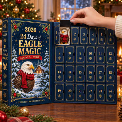 2026 Eagle Magic Advent Calendar – 24 Unique  Bald Eagle Figurines for a Magical Christmas Countdown