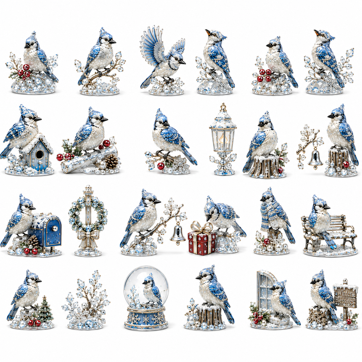 24-Day Blue Jay Advent Calendar | Collectible Figurine Christmas Countdown