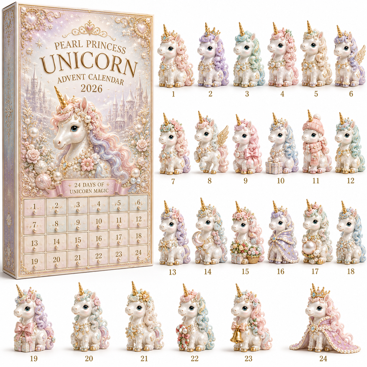 24-Day Unicorn Advent Calendar | Countdown Blind Box Gift