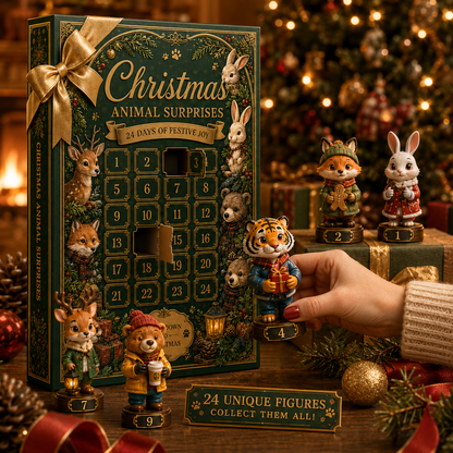 ✨24-Day Christmas Countdown Advent Calendar –Animal Surprise Ornament