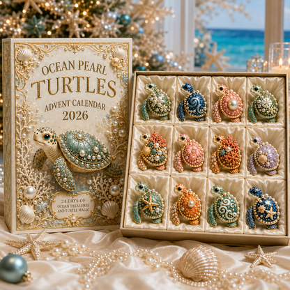 Sea Turtle 24-Day Advent Calendar – Ocean Collectible Figurine Christmas Gift