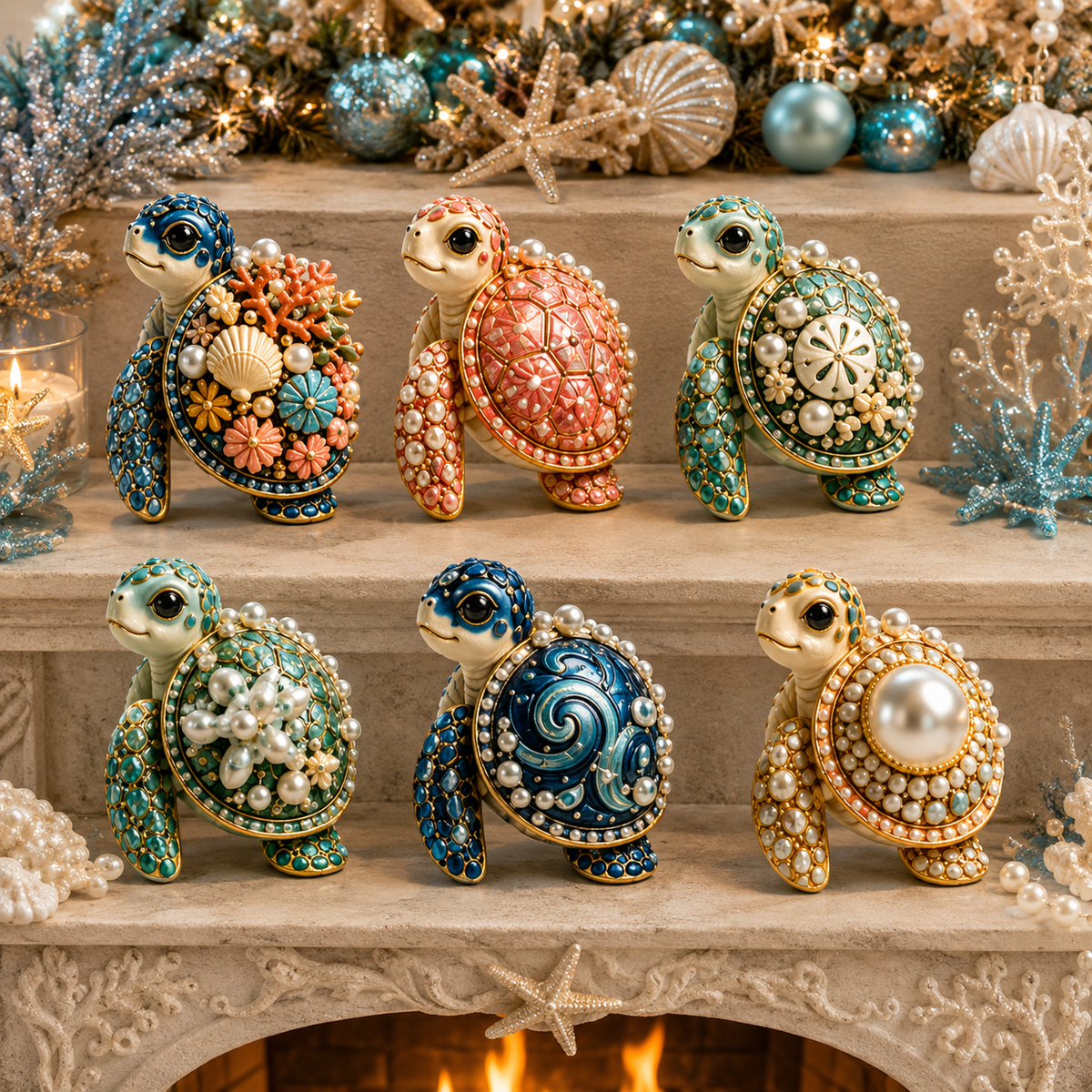 Sea Turtle 24-Day Advent Calendar – Ocean Collectible Figurine Christmas Gift