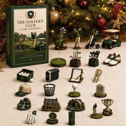 Golf 24-Day Advent Calendar – Collectible Miniature Christmas Countdown Gift for Golf Lovers