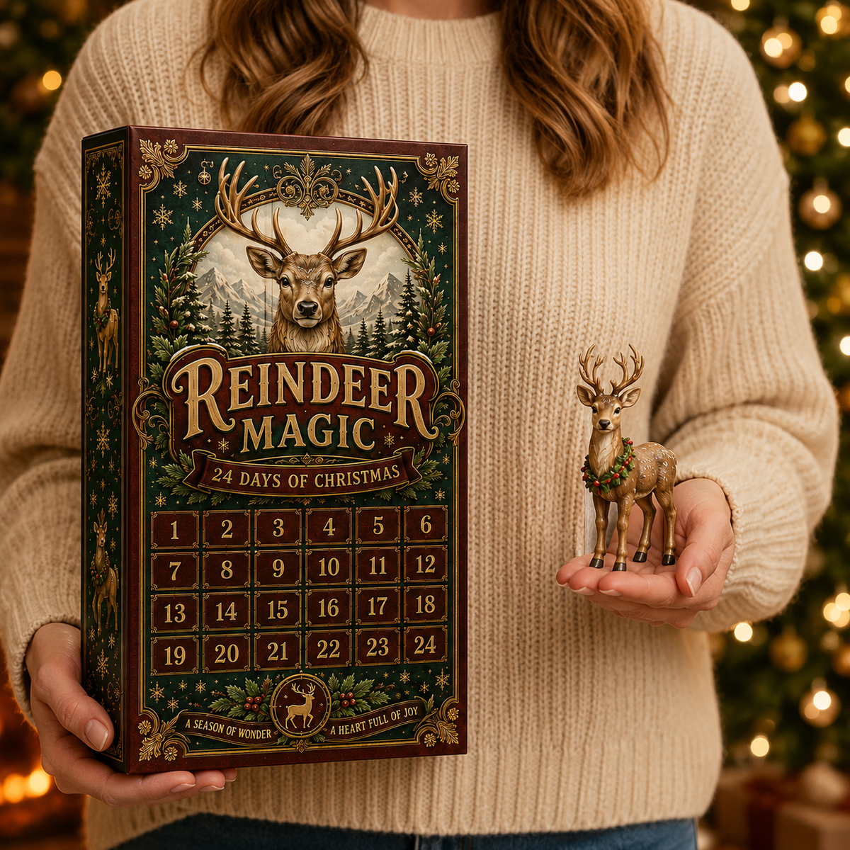 ✨24-Day Christmas Countdown Advent Calendar –Reindeer Magic  Ornament