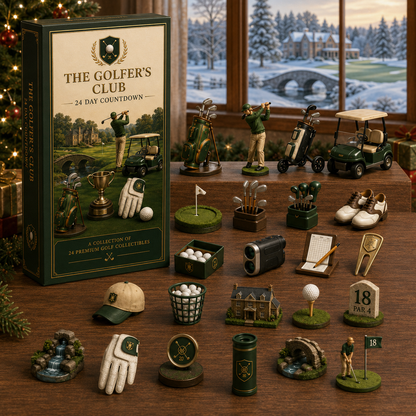 Golf 24-Day Advent Calendar – Collectible Miniature Christmas Countdown Gift for Golf Lovers