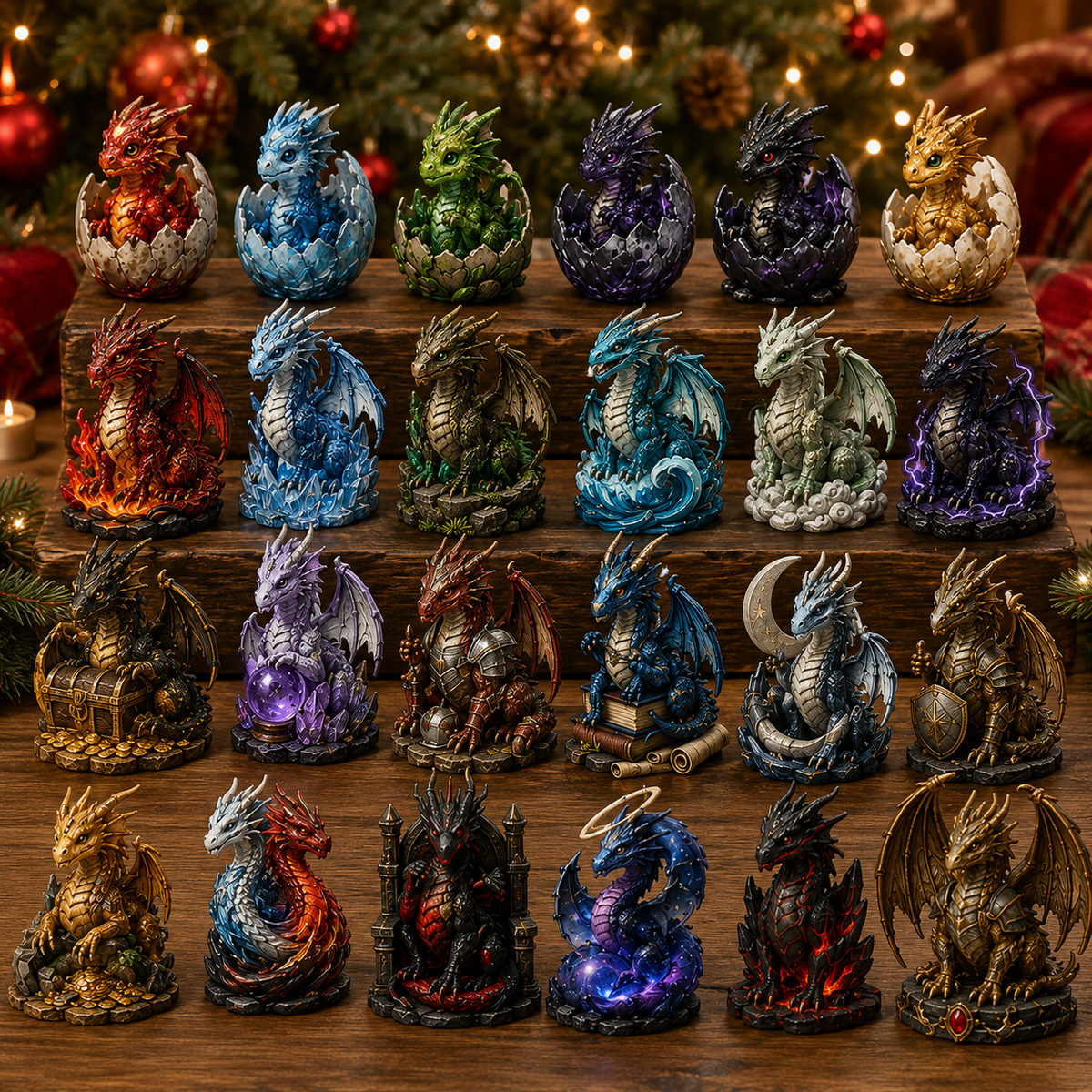 24-Day Dragon Advent Calendar | Christmas Countdown Blind Box Gift