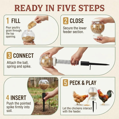 🔥 LAST DAY 49% OFF -📍Interactive Swinging Chicken Feeder Toy