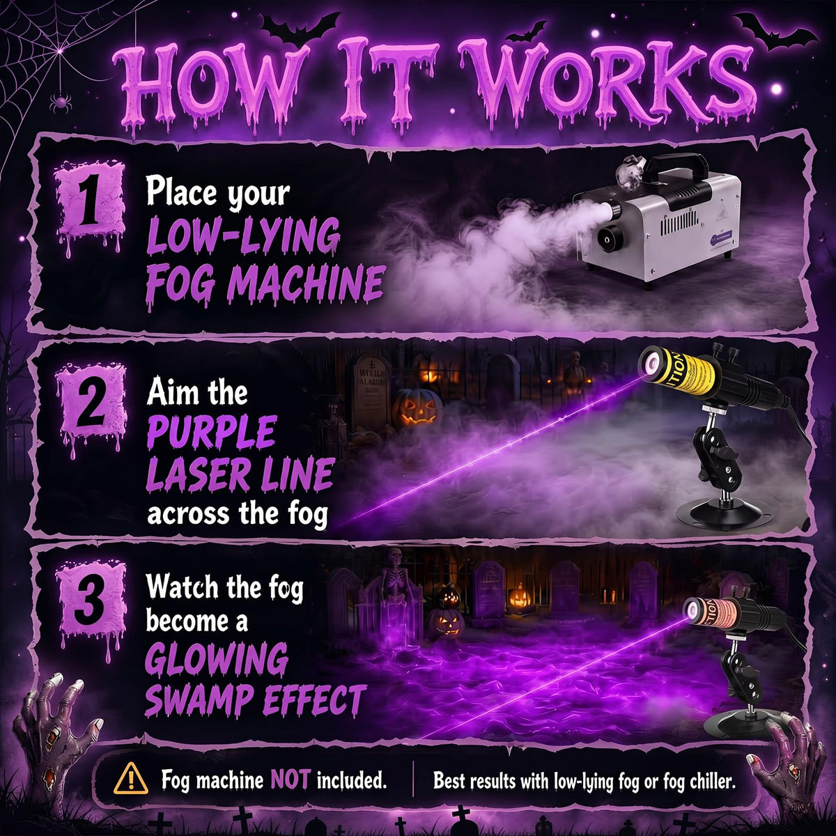 Monizes™ Halloween Laser Swamp Light