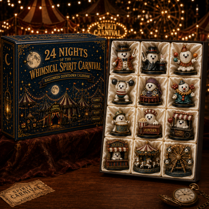 🎃 24-Day Halloween Advent Calendar – 24 Nights of Spooky Carnival Surprises, Collectible Figures & Magical Fun