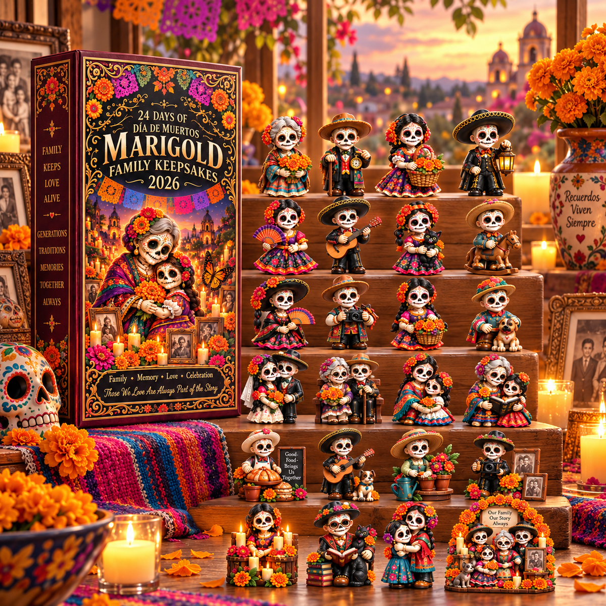 24 Days of Family, Memory & Love — Día de Muertos Marigold Family Keepsakes Advent Calendar 2026