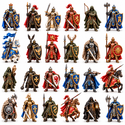 Knights of the Realm 2026 – 24-Day Medieval Legends Countdown Calendar with 24 Unique Knight Miniatures, Fantasy Collectible Gift for Medieval & Knight Lovers