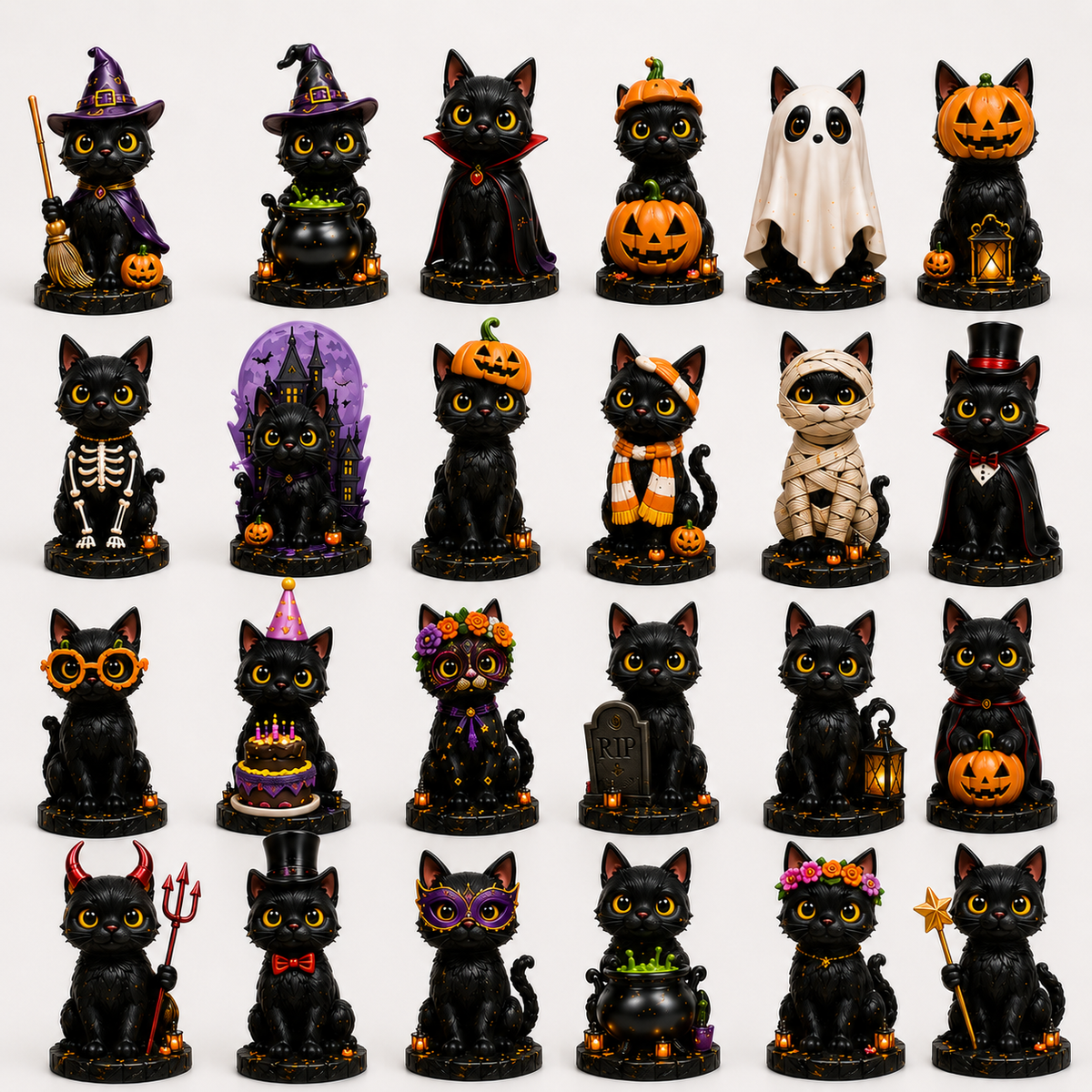 24-Day Christmas Advent Calendar – Halloween Black Cat Ornament | pinkdiy