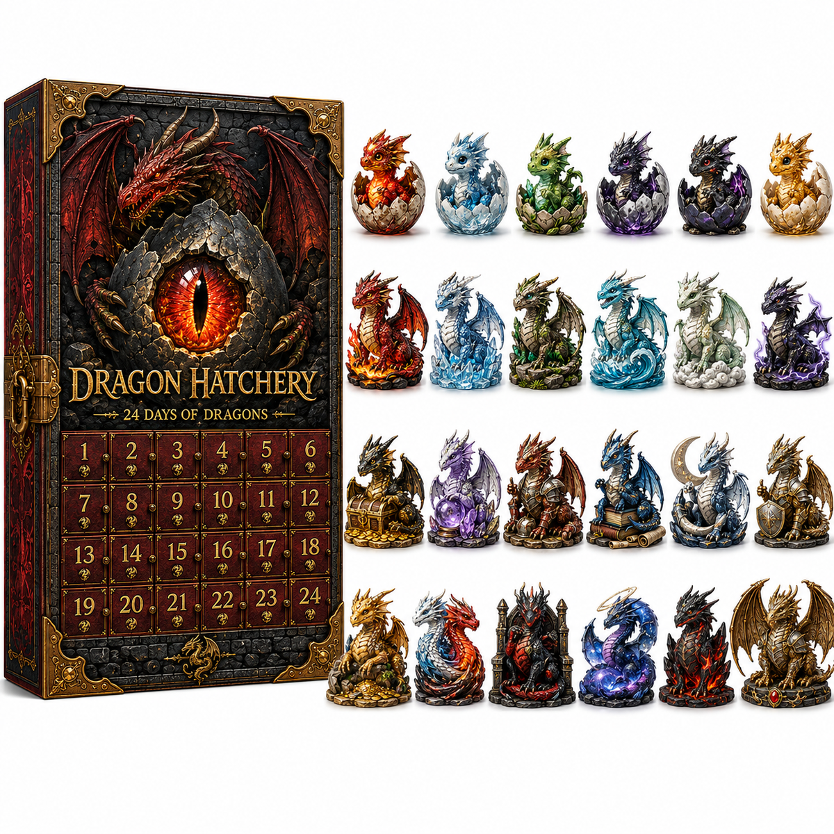 24-Day Dragon Advent Calendar | Christmas Countdown Blind Box Gift