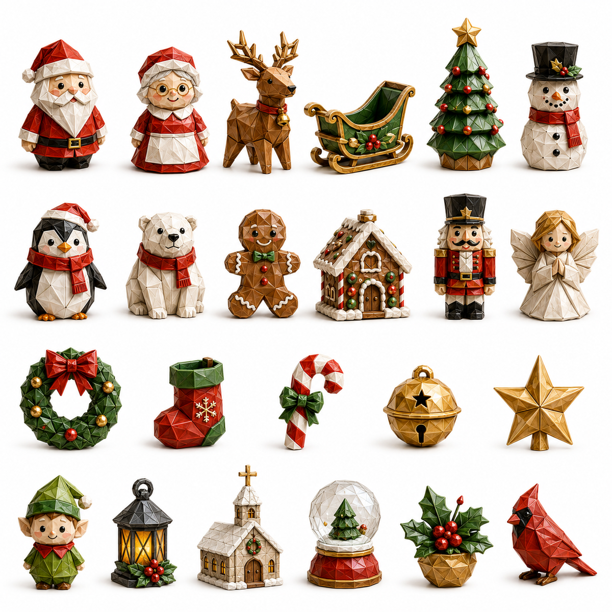 A Folded Christmas 24-Day Advent Calendar – 24 Collectible  Christmas Miniatures, Premium Holiday Countdown Gift Set for Families & Collectors