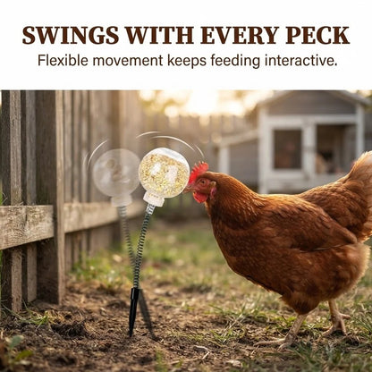 🔥 LAST DAY 49% OFF -📍Interactive Swinging Chicken Feeder Toy