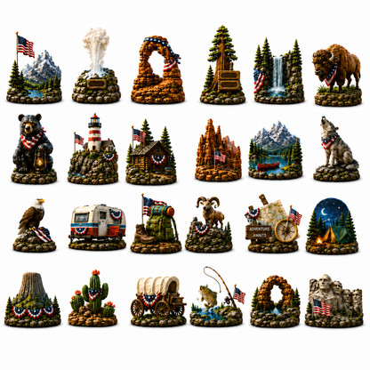 National Parks Adventure Advent Calendar 2026 – 24 Days of American Wilderness, Collector-Grade Miniature Keepsakes,