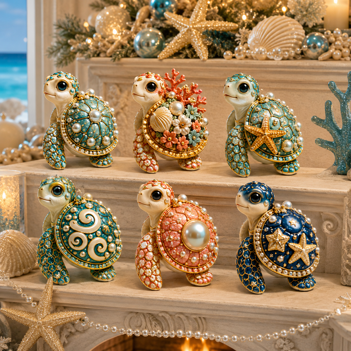 Sea Turtle 24-Day Advent Calendar – Ocean Collectible Figurine Christmas Gift