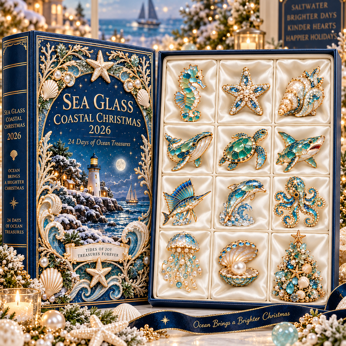 24 Days of Ocean Treasures — Sea Glass Coastal Christmas Advent Calendar 2026