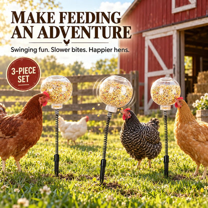 🔥 LAST DAY 49% OFF -📍Interactive Swinging Chicken Feeder Toy
