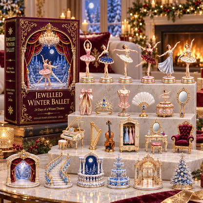 2026 Jewelled Winter Ballet 24-Day Countdown Calendar – 24 Unique Ballet & Winter Theatre Miniatures, Elegant Collector’s Christmas Gift