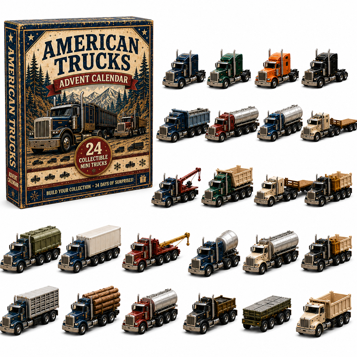 🚚American Trucks Advent Calendar 2026 – 24 Days of Collectible Mini Truck Surprises