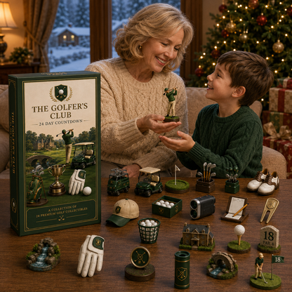 Golf 24-Day Advent Calendar – Collectible Miniature Christmas Countdown Gift for Golf Lovers