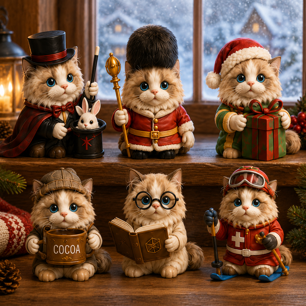 Ragdoll Jobs Advent Calendar 2026 – 24 Days of Unique  Collectible Ragdoll Cat Miniatures, Christmas Countdown Gift for Cat Lovers
