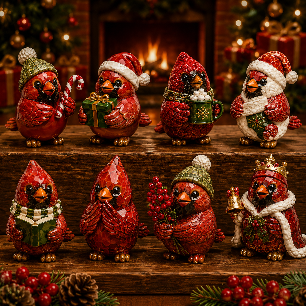 24-Day Advent Calendar | Cardinal Christmas Ornaments Countdown Gift