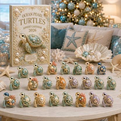 Sea Turtle 24-Day Advent Calendar – Ocean Collectible Figurine Christmas Gift