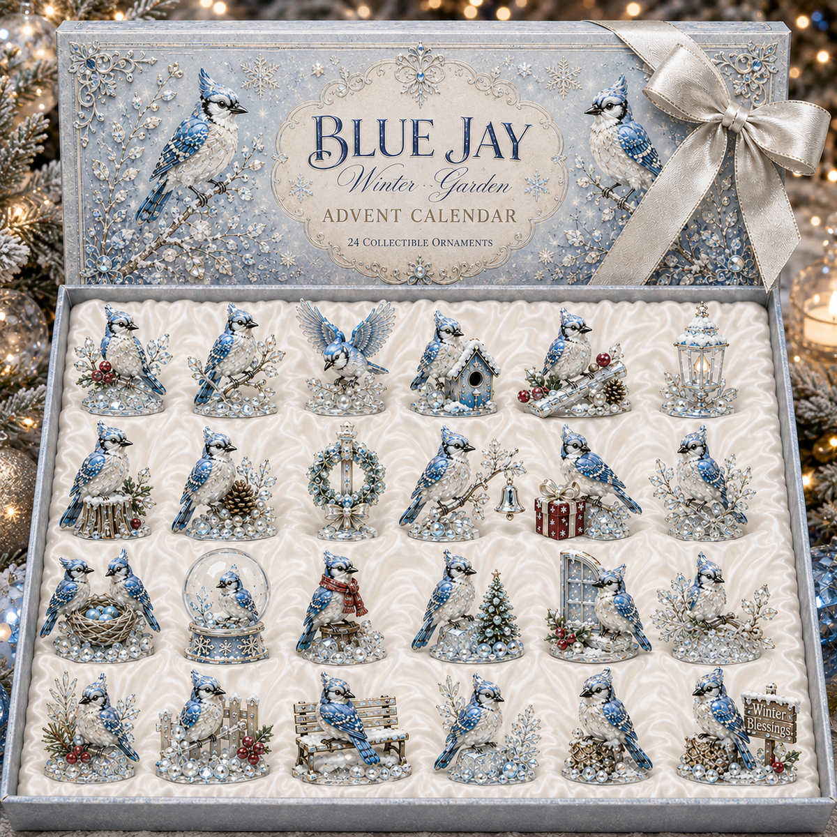 24-Day Blue Jay Advent Calendar | Collectible Figurine Christmas Countdown